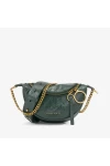 Charles Keith Ring Decoration Street Fashion Belt Bag Dark Green